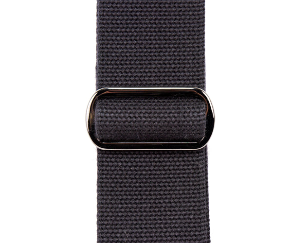 Merino Wool Guitar Strap, Black - Buckle