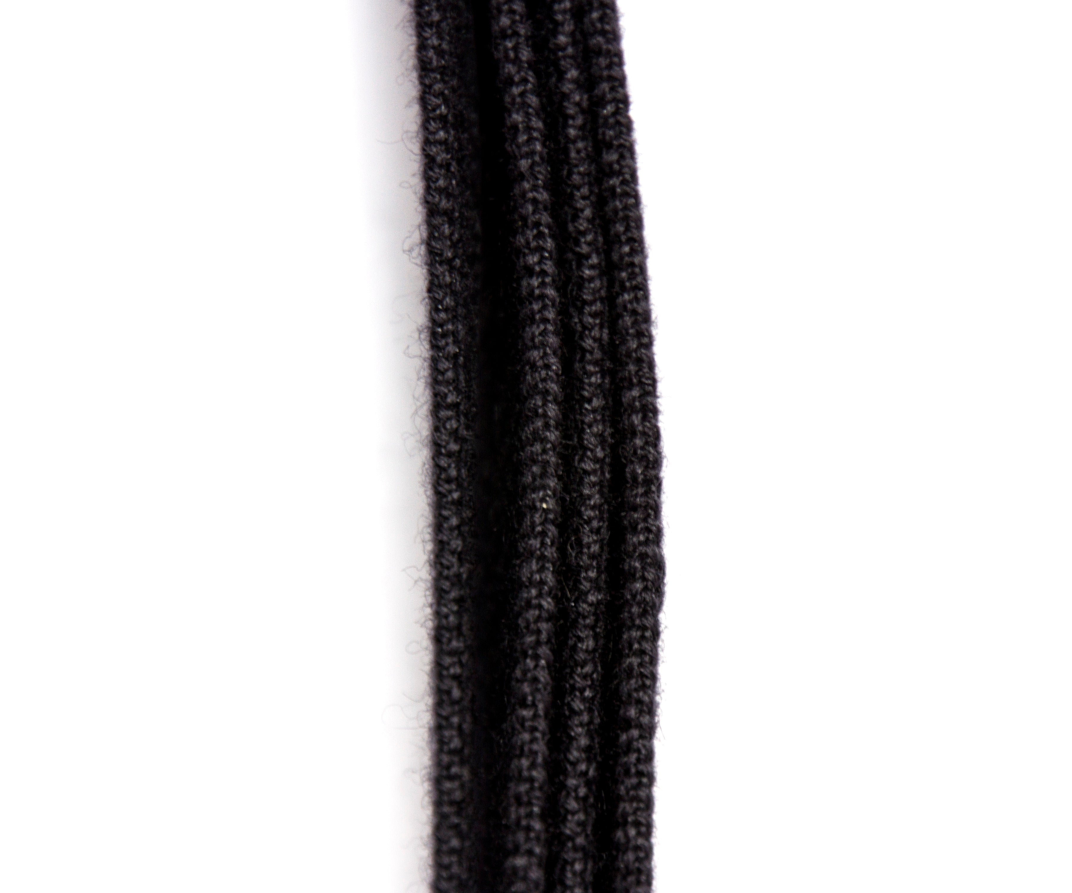 Merino Wool Guitar Strap, Black - Thickness