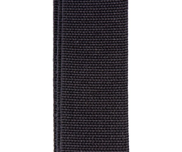 Merino Wool Guitar Strap, Black - Texture