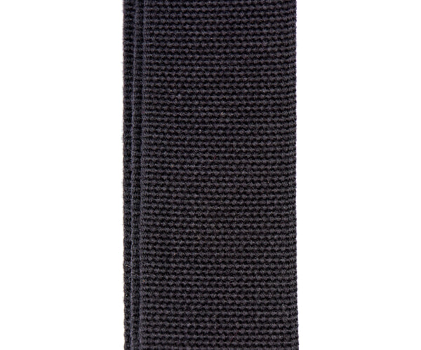 Merino Wool Guitar Strap, Black - Texture