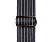 Merino Wool Guitar Strap, Black Pinstripe - Adjustment