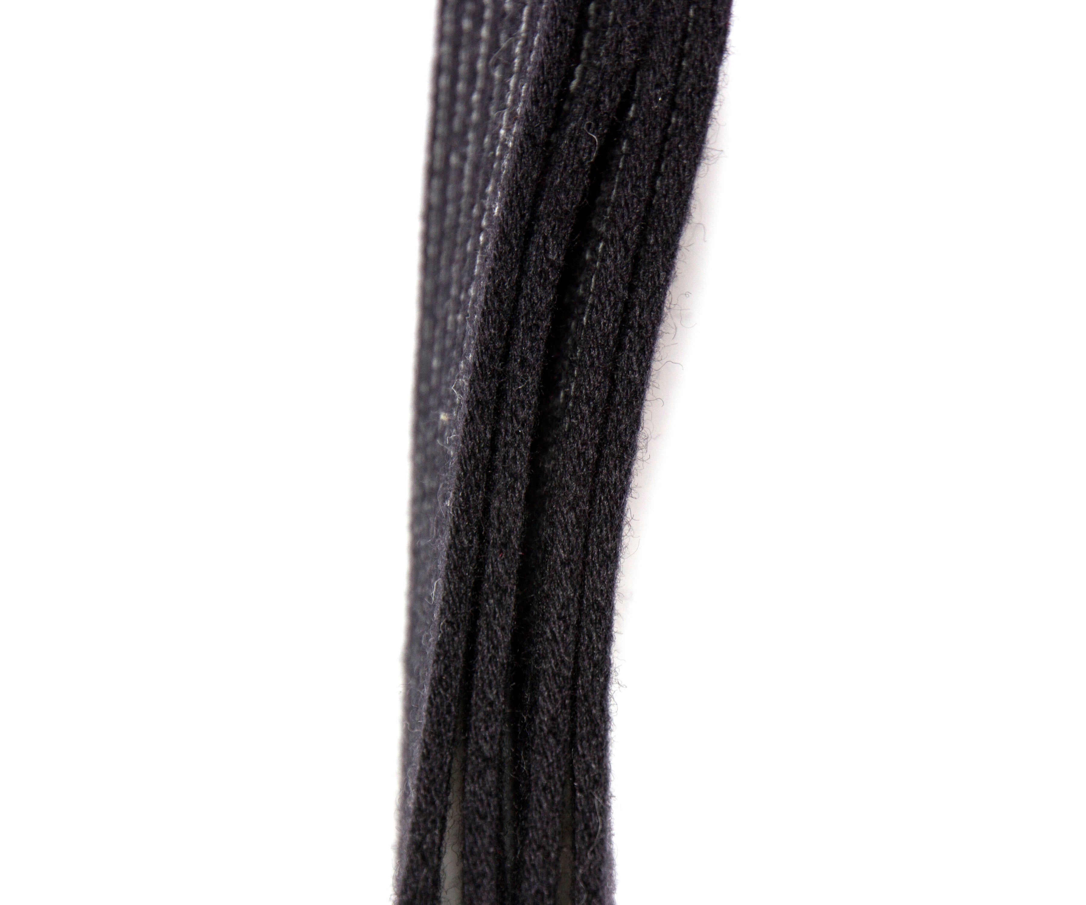 Merino Wool Guitar Strap, Black Pinstripe - Thickness
