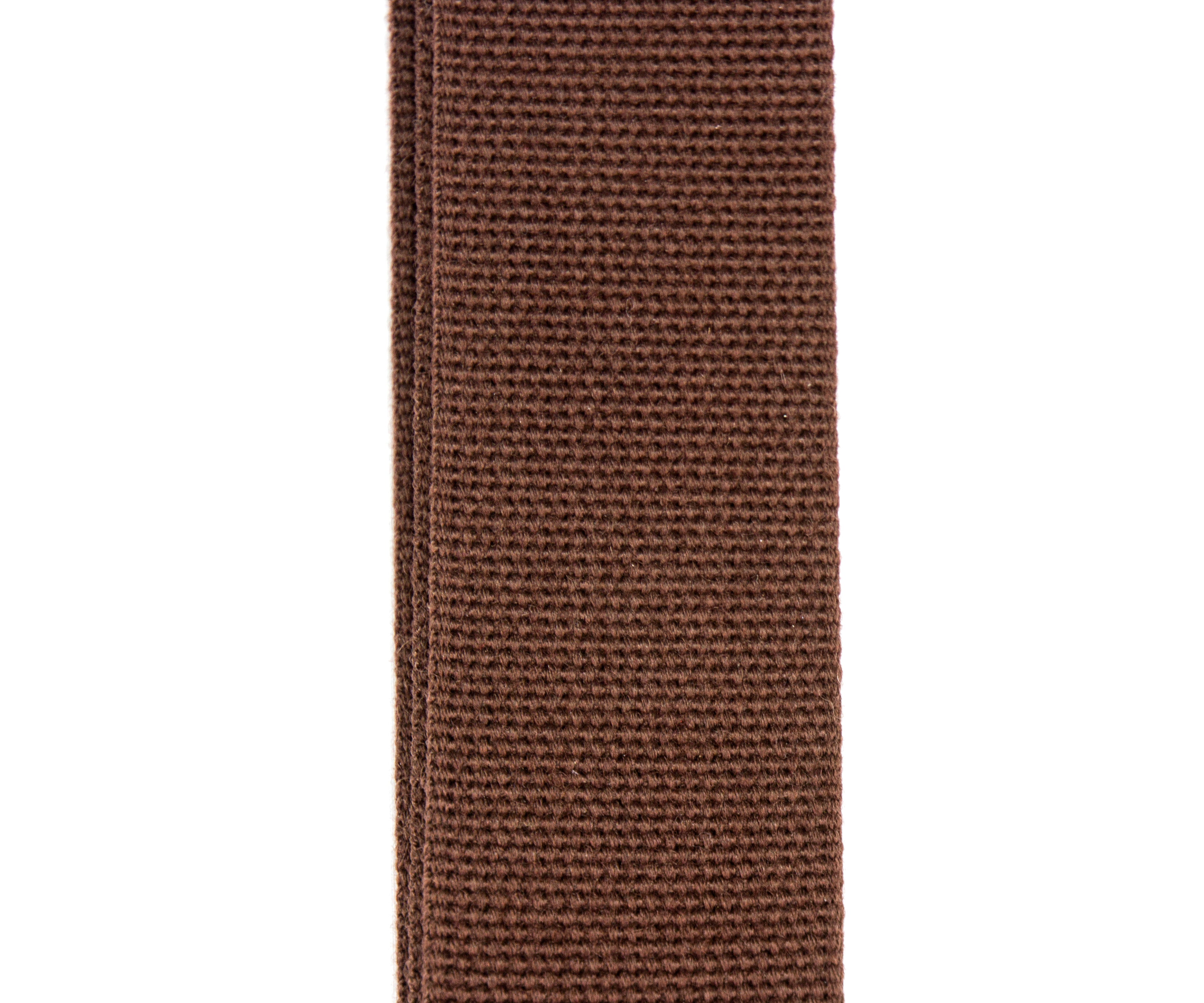 Merino Wool Guitar Strap, Brown - Texture