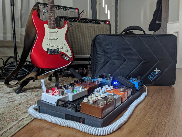 Guitar Stand and Pedal board 